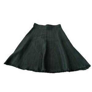 Milano A-Line Skirt Size Small Frayed Hem Herringbone